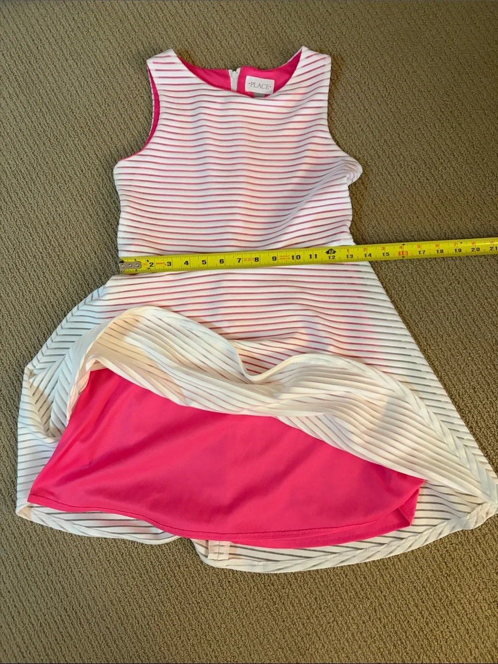 The Children's Place White Dress with Pink Stripes - Picture 2 of 4